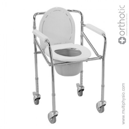 Cadeira de Duche e Sanitária de Alumínio com Rodas Orthotic