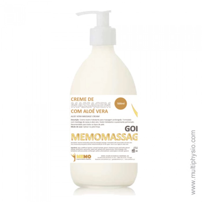 Creme Massagem Neutro com Manteiga de Cacau e Aloé Vera 500ml